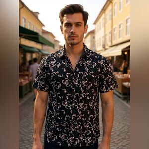 Goodfellow & Co Koi 100% Cotton Button Up Size small Slim